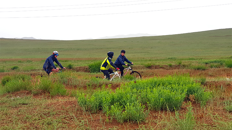 Cycling in Khustai NP